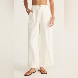 Z Supply Cream Wide-Leg Pants